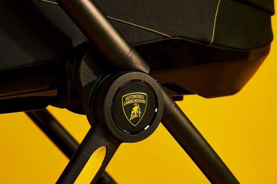 Silver Cross x Lamborghini stroller in yellow